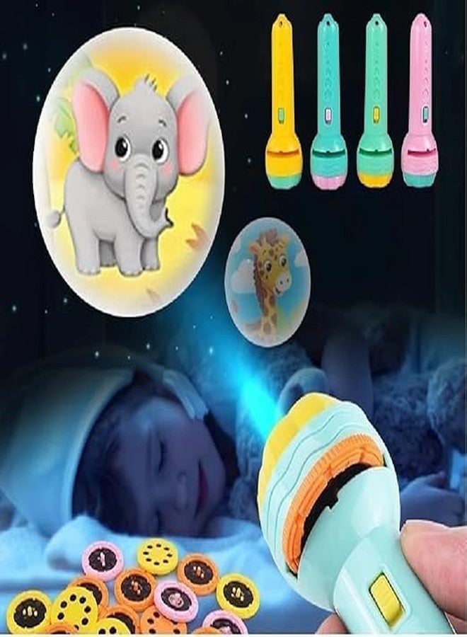 GETNAKSH 6 Slides 48 Pictures Clear Projection Flashlight Projector Torch for Kids, Mini Light Projector Toys, Lighting Toys for 2 & 3 Year Old (3 Slide Torch) - Image 1